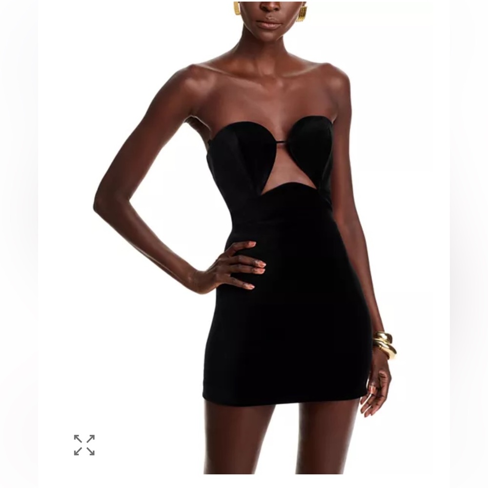 BCBGMaxAzria Black Strapless Mini Dress